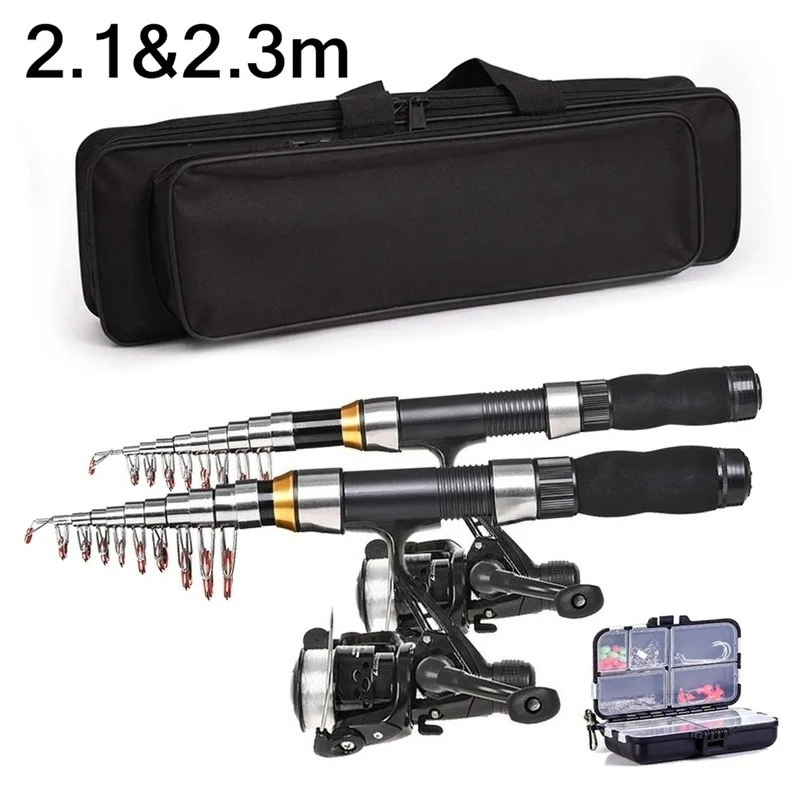 Fishing Rod Carbon Fiber - BRAVMAK 2.1/2.3 mCanna da pesca telescopica
